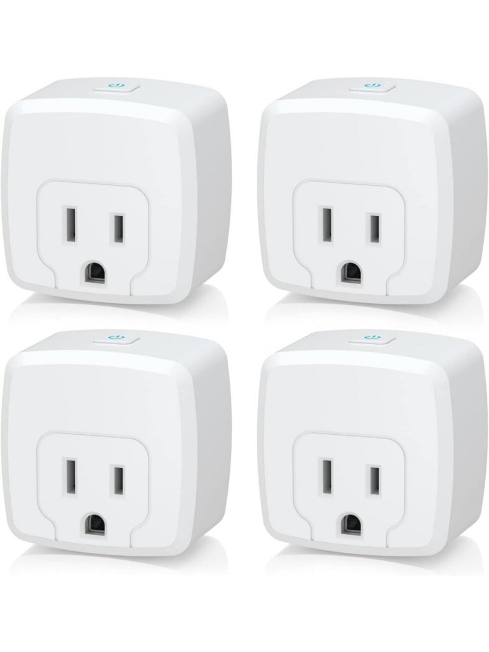 Smart WiFi Mini Outlet Plugs, 15A Smart Home Compatible, 4-Pack for Easy Control